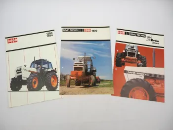 3x Original Prospekt Case David Brown DB 1394 1494 1490 1690 Schlepper 1980er J.