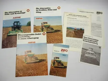 3x Original Prospekt Einsatzbericht Justus Justine Infoagrar Landtechnik 1979