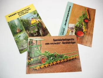 3x Original Prospekt Fendt 255 275 231 GT Geräteträger Farmer Traktor 1970er J