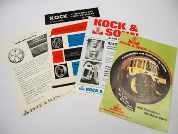 3x Original Prospekt Kock & Sohn Gitterräder Felgen z.B. am MB trac