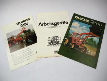 3x Original Prospekt Quicke Frontlader 2000 2030 am Ford Volvo BM430 Schlepper
