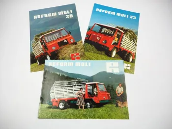 3x Original Prospekt Reform 30 33 50 150 Muli Universaltransporter Landtechnik
