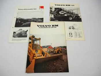 3x Prospekt Volvo BM 621 641 Radlader 1976