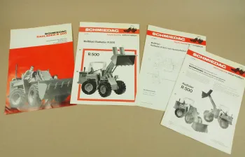 3x Technische Information und 1 Prospekt Schmiedag R500 Radlader von 1967
