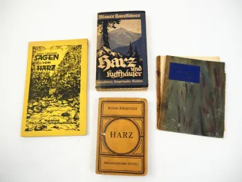 4 Bücher über den Harz Reiseführer Landkarten Sagen 1920/30er Jahre
