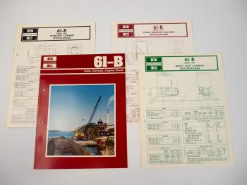 4 Prospekte Brochures Bucyrus-Erie 61-B Series2 Crane Shovel Dragline Raupenkran