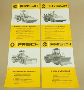 4 Prospekte Frisch F2020 F1800 F1400 B-Compactor 70er Jahre