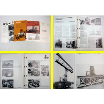 4 Prospekte Irion DBP Langgut-Gabelstapler Seitenstapler Ausgaben 1967/1968