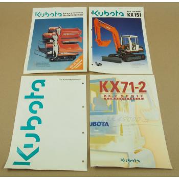 4 Prospekte kubota KX71-2 KX151 KX Serie Komplettprogramm und Kettendumper KC