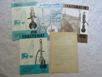 4 Prospekte Tracto-Technic Paul Schmidt Saalhausen TRACTOMAT Kanalbau 1962