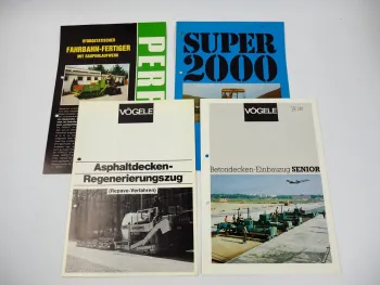 4 Prospekte Vögele Straßenfertiger Perfect/Senior/Super 70er Jahre