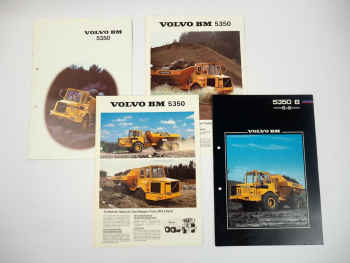 4 Prospekte Volvo BM 5350 B Dumper 1980er Jahre