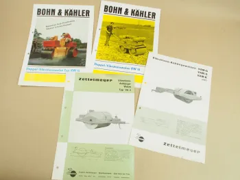 4 Prospekte Zettelmeyer VAM G S K VA3 Bohn & Kähler RW 10 15 Walzen 1965-1973
