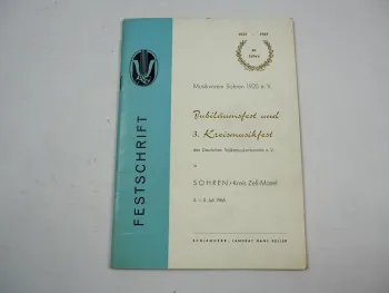 40 Jahre Musikverein Sohren Hunsrück Rheinland Pfalz Festschrift 1965