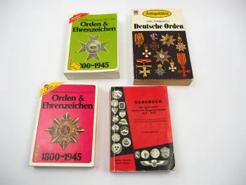 4x Buch Orden & Ehrenzeichen bis 1945 Deutsche Orden Abzeichen 1982/2008