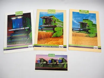 4x Original Prospekt Deutz Fahr Topliner Starliner Mähdrescher 1990er Jahre