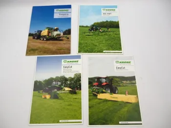 4x Original Prospekt Krone Landtechnik Mähwerk Zettwender Presse 2015 bis 2018