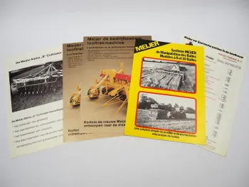 4x Original Prospekt Meijer Holland Landtechnik 1970/80er Jahre