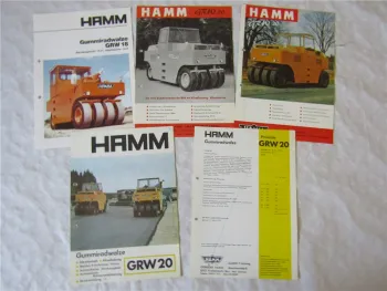 4x Prospekt Hamm GRW 18 20 Gummiradwalze + Preisliste 70/80er Jahre