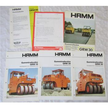 4x Prospekt Hamm GRW 18 30 Gummiradwalze + Angebot und Preisliste 70/80er Jahre
