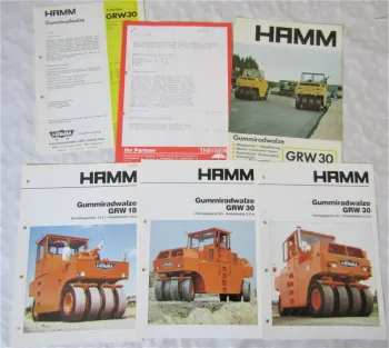 4x Prospekt Hamm GRW 18 30 Gummiradwalze + Angebot und Preisliste 70/80er Jahre