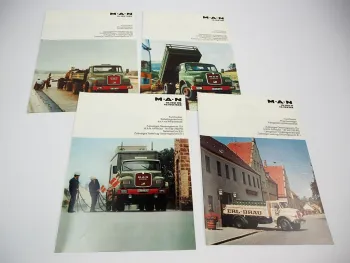 4x Prospekt MAN Nutzfahrzeuge 15.192 H HA HAK HK HS HAS Kurzhauber LKW 1970er J.