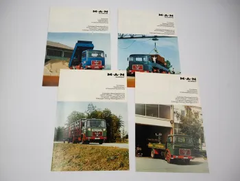 4x Prospekt MAN Nutzfahrzeuge 15.240 F FS FK Frontlenker LKW 1970er Jahre