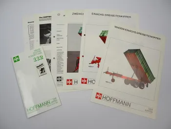 4x Prospekt Preisliste Testbericht Hoffmann Landtechnik Kippanhänger ca. 1989