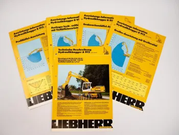 5 Prospekte Liebherr A R 912 Litronic Technische Info Ausrüstung 90 Jahre