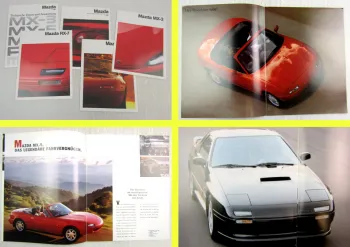 5 Prospekte Mazda MX-3 MX-5 MX-6 RX-7 Sportwagenprogramm von 1991
