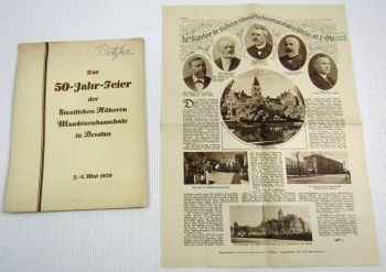 50 Jahre Königliche Maschinenbau Schule Breslau 1929 Festschrift