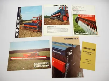 5x Orig. Prospekt Preisliste Nordsten Landtechnik Drillmaschine ca. 1978