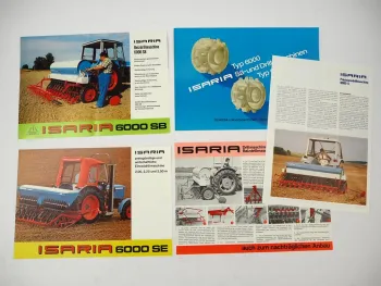 5x Original Prospekt Isaria 6000 SE SB Sämaschine Drillmaschine ca. 1970er Jahre