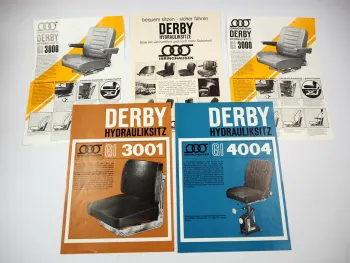 5x Original Prospekt Isringhausen Derby Fahrzeugsitze für LKW Busse Baumaschinen