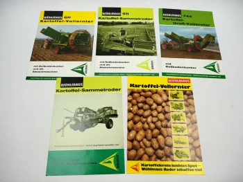 5x Original Prospekt Niewöhner Landtechnik Kartoffelernter Wühlmaus 1970er Jahre