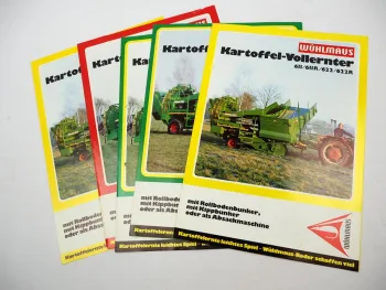 5x Original Prospekt Niewöhner Wühlmaus Kartoffel Vollernter 1970/80er Jahre