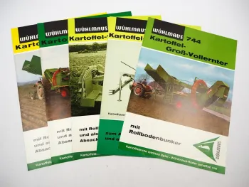5x Original Prospekt Wühlmaus 644 511 611 744 Kartoffel Erntemaschinen 1970er J.