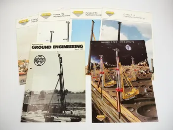 6 Prospekte Brochures Fundex F 11 12 14 15 Hydraulic Foundation Rig Drill Rig