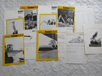 6 Prospekte Kramer Allrad Anbaugeräte 1977-79 mit Foto Tech Daten und Preisliste