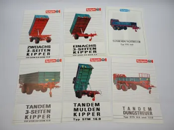 6x Original Prospekt Spägele STM STDK SEDK Kippanhänger STS Dungstreuer 1990er