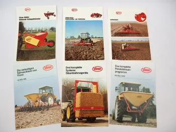 6x Original Prospekt Vicon Landtechnik Düngerstreuer Egge 1970/80er Jahre