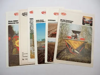 6x Original Prospekt Vicon Landtechnik Pendelegge Schlegelhäcksler 1970/80er J.