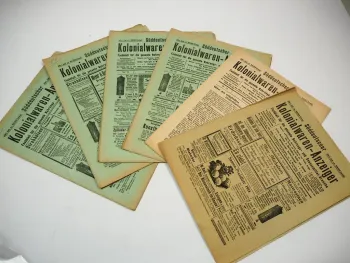 6x Original Süddeutscher Kolonialwaren Anzeiger von 1914 Fachzeitschrift