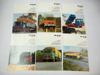 6x Prospekt MAN 19.240 F FK FAK FS FAS FL FLS Frontlenker LKW 1970er Jahre