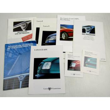 7 Prospekte Lancia Y10 Delta Dedra Thema 90er Jahre + 2 Preislisten 1995/96