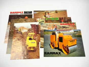 7 Prospekte Rammax Walzen RW Modelle 80/90er Jahre