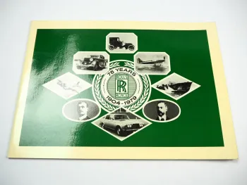 75 Years Rolls Royce A Commemorative Album Prospekt Brochure 1979 Englisch