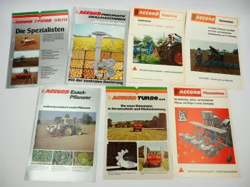 7x Orig. Prospekt Accord Landtechnik Pflanzmaschine Hackmaschine Drillmaschine
