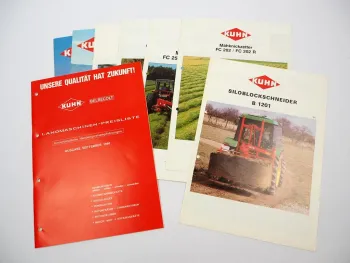 7x Orig. Prospekt Preisliste Kuhn Landtechnik Giroheuer Giroschwader 1980/90er