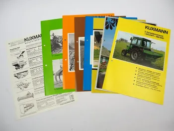 7x Orig. Prospekt Preisliste Kuxmann Landtechnik Düngerstreuer Roder 1970/80er